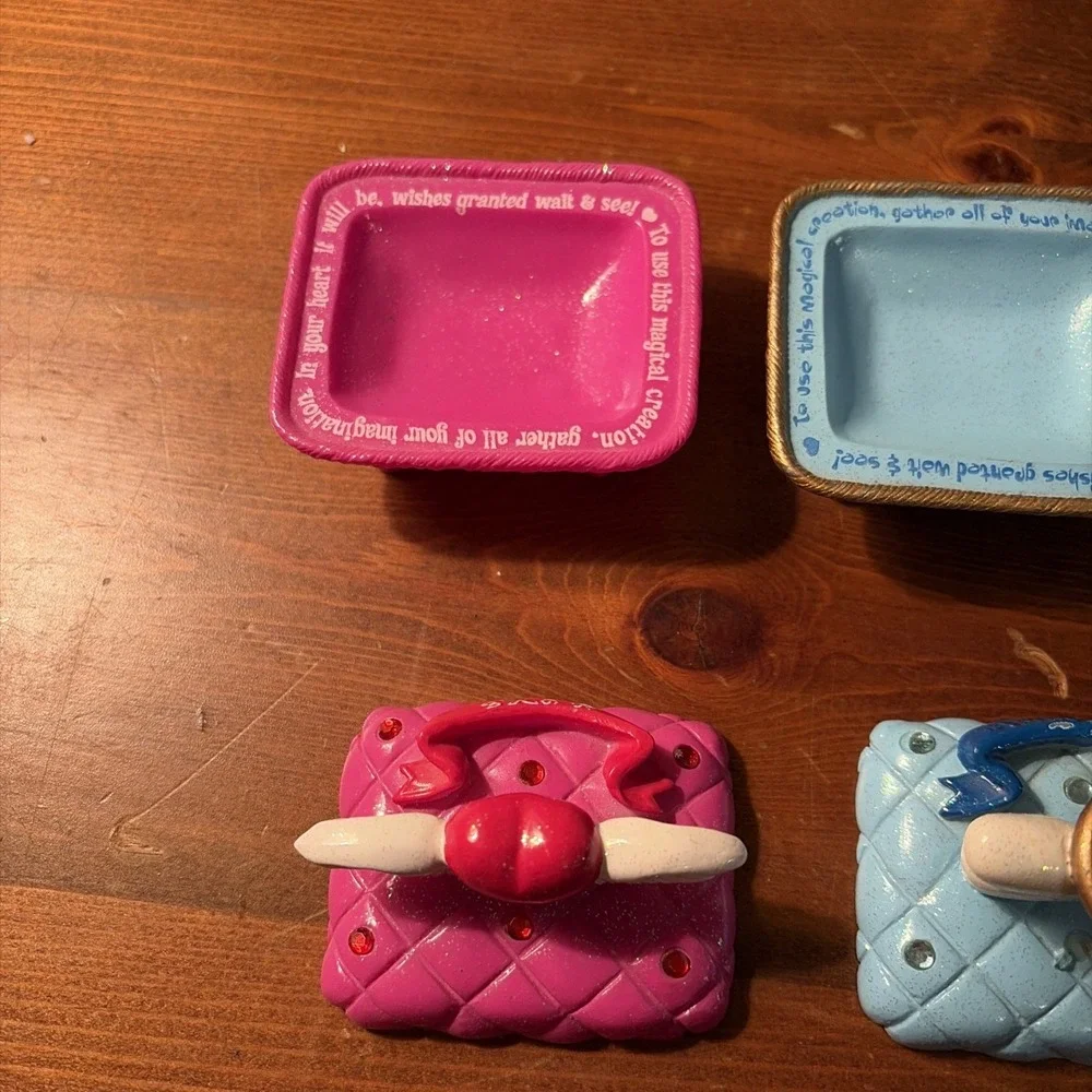 VINTAGE CLAIRES Y2K 2002 TRINKET BOXES‎ LOT OF 5